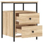 vidaXL Tables de chevet 2Pièces chêne sonoma 44x45x60cm bois d'ingénierie