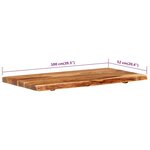vidaXL Dessus de meuble-lavabo de salle de bain Acacia 100x52x3 8 cm