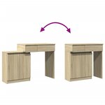 vidaXL Coiffeuse avec LED chêne sonoma 115x37x110 5 cm