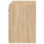 vidaXL Tables de chevet murales avec lumières LED 2 Pièces chêne sonoma