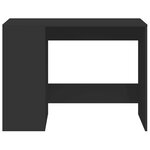 Bureau table poste de travail meuble d'ordinateur informatique étude 102 x 50 x 75 cm bois d'ingénierie noir 02_0023893