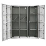 Bloc collectif Leabox  3x4  grade 3  simple face  extérieur  fixation murale  blanc neige ral 9016 finition brillante