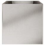 vidaXL Jardinières 2 Pièces argenté 49x47x46 cm acier inoxydable