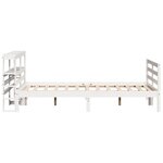 vidaXL Cadre de lit sans matelas blanc 160x200 cm bois de pin massif