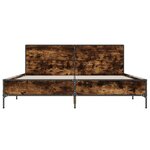 vidaXL Cadre de lit sans matelas chêne fumé 140x200 cm