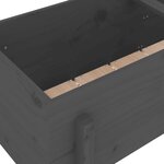 vidaXL Lit surélevé de jardin gris 121x50x57 cm bois de pin massif