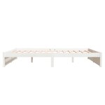 vidaXL Cadre de lit sans matelas blanc bois massif 180x200 cm