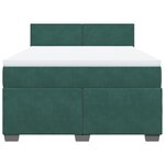 vidaXL Sommier à lattes de lit et matelas Vert foncé 140x200cm Velours