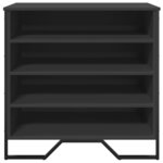 vidaXL Armoire à chaussures noir 80x38x78 cm bois d'ingénierie