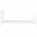 vidaXL Cadre de lit sans matelas blanc bois massif