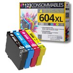 123CONSOMMABLES - 604XL - Pack 4 cartouches compatibles EPSON 604 XL
