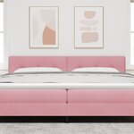 Headboard LED vidaXL Tête de lit capitonnée Rose 100 cm Velours