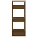 vidaXL Bibliothèque/Cloison Marron miel 41x35x91 cm Bois massif