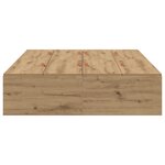 Cadre de lit de rangement vidaXL Artisan Chêne 120x200 cm