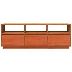 vidaXL Meuble TV cire marron 140x37x50 cm bois pin massif