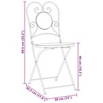 vidaXL Chaises de bistrot pliables lot de 2 terre cuite céramique