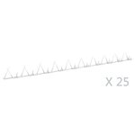 vidaXL Piquets muraux 25 Pièces Acier 1 m