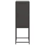 vidaXL Buffet haut noir 36x39x107 cm acier