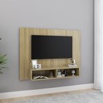 vidaXL Meuble TV mural Chêne Sonoma 120x23 5x90 cm Bois d’ingénierie