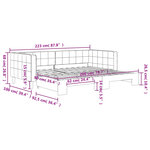 vidaXL Lit de jour avec gigogne sans matelas noir 90x200 cm
