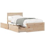 vidaXL Cadre de lit sans matelas 90x190 cm bois de pin massif