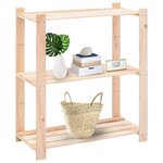 vidaXL Étagères de rangement à 3 niveaux 10 Pièces 80x38x90 cm Pin 150 kg
