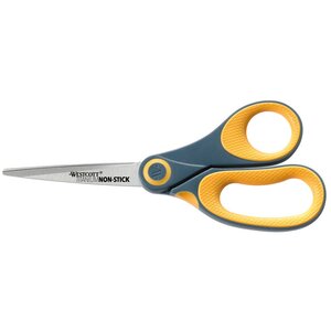 Ciseaux Anti-adhésifs pour droitiers - Bouts pointus - Longueur 20,4 cm