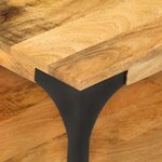 vidaXL Table basse 2 niveaux 100x55x38cm bois manguier massif et acier