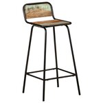 vidaXL Chaises de bar lot de 4 bois de récupération solide