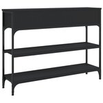 vidaXL Table console noir 100x25x75 cm bois d'ingénierie