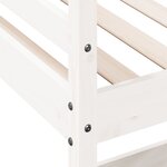 vidaXL Lit superposé sans matelas blanc 90x190 cm bois de pin massif