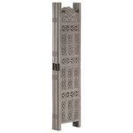vidaXL Cloison de séparation 5 panneaux Gris 200x165 cm Bois manguier