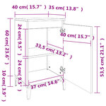 vidaXL Tables de chevet 2Pièces chêne sonoma 40x35x70cm bois d'ingénierie