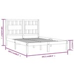 vidaXL Cadre de lit sans matelas marron miel bois massif 200x200 cm