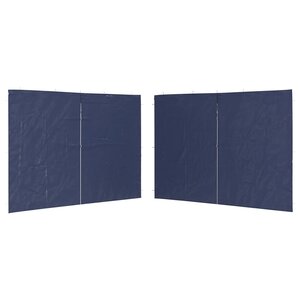 vidaXL Paroi de tente de réception 2Pièces avec fermeture éclair PE Bleu