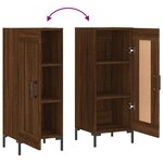 vidaXL Buffet Chêne marron 34 5x34x90 cm Bois d'ingénierie