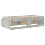 vidaXL Cadre de Lit de Rangement Gris Béton 90x190 cm