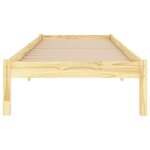 vidaXL Cadre de lit bois massif 90x190 cm simple