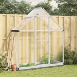 vidaXL Serre avec cadre de base argenté 169x58x202 cm aluminium