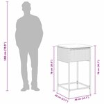 vidaXL Ensemble de bar de jardin 9 Pièces avec coussins gris poly rotin