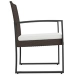 vidaXL Chaises à manger de jardin lot de 2 noir rotin PP