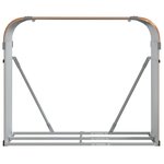 vidaXL Porte-bûches marron clair 120x45x100 cm acier galvanisé