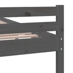 vidaXL Cadre de lit Gris Bois massif 100x200 cm