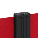 vidaXL Auvent latéral rétractable rouge 120x1200 cm
