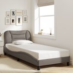 vidaXL Cadre de lit sans matelas taupe 80x200 cm tissu