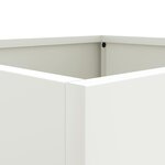 vidaXL Jardinière blanc 32x29x75 cm acier laminé à froid