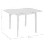 vidaXL Mobilier de salle à manger 3 Pièces MDF Blanc