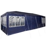 vidaXL Tente de Fête avec 12 Parois Bleues 8x4 m PE