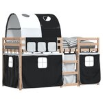 vidaXL Lit superposé sans matelas 90x200 cm bois de pin massif