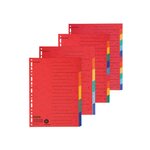 Intercalaires A4+ 12 Positions En Carte Recyclée - Couleurs Assorties - X 20 - Falken